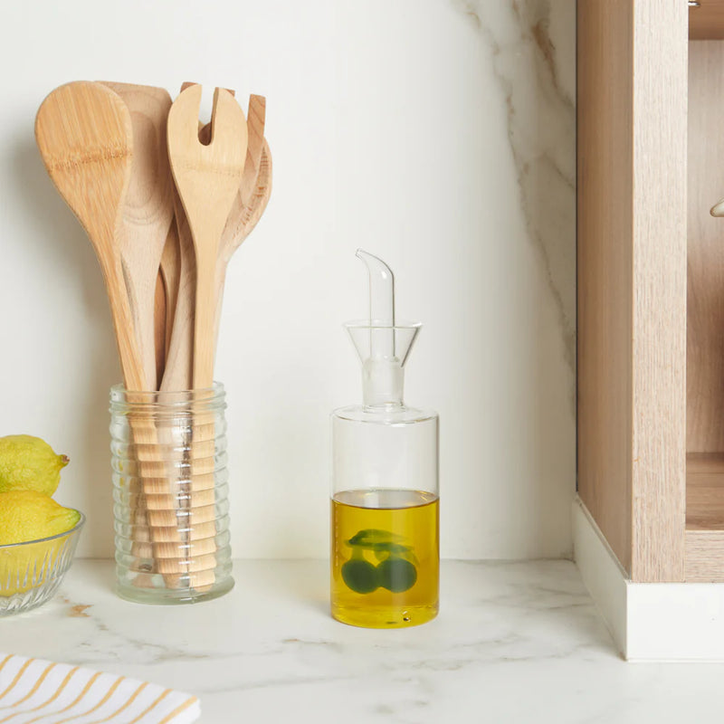 Olives Glass Oil Cruet