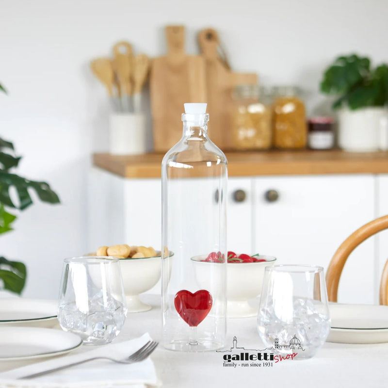 Red Heart Bottle - Borosilicate glass