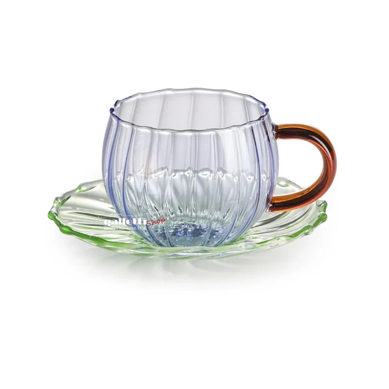 Loto Collection – Espresso Cup & Saucer Set (Set of 2) – Borosilicate Glass
