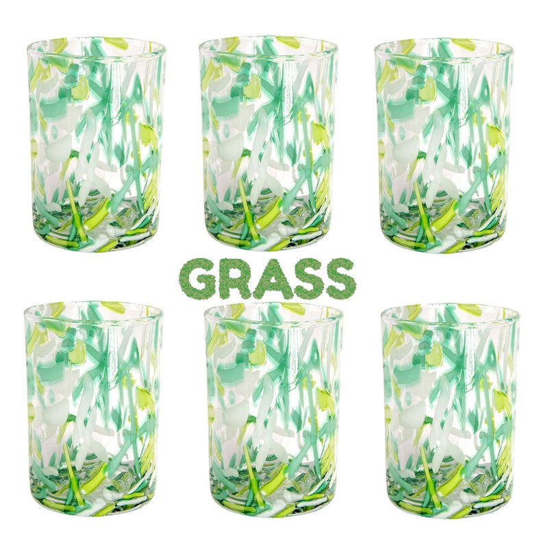 Grass Glass Tumbler Set - 6 Pieces