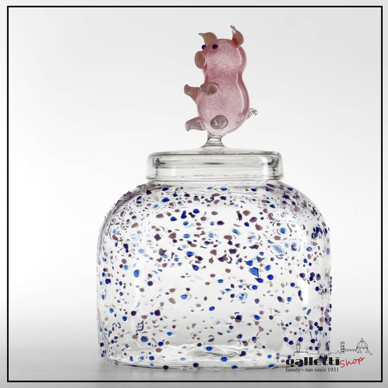 Piglet Cookie Jar by Massimo Lunardon – Confetti Art Glass