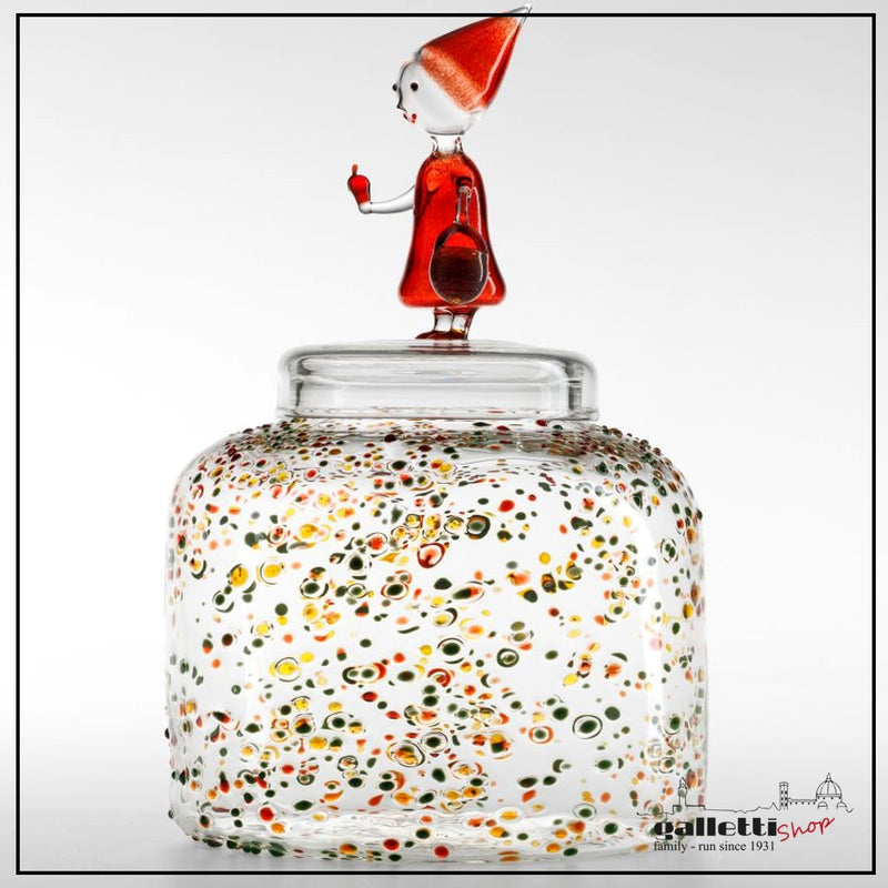 Little Red Riding Hood Cookie Jar by Massimo Lunardon – Confetti Art Glass