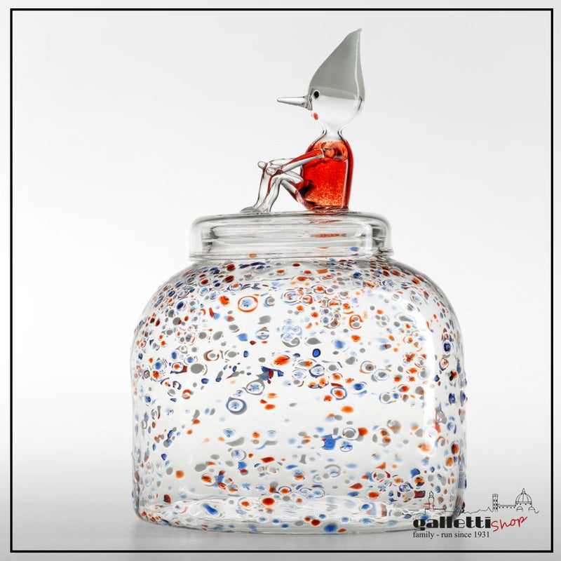 Pinocchio Cookie Jar by Massimo Lunardon – Confetti Art Glass