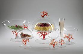 Large Coral Bowl – Massimo Lunardon – Hand-Blown Borosilicate Centerpiece
