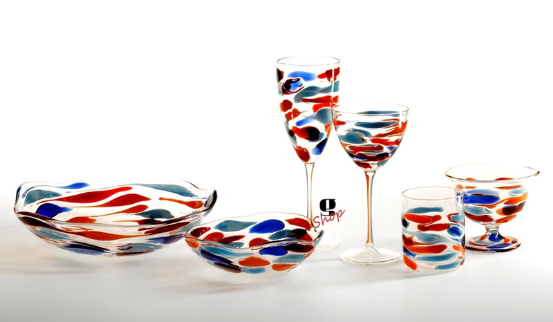 Massimo Lunardon Portofino Large Salad Bowl – Handmade Borosilicate Glass