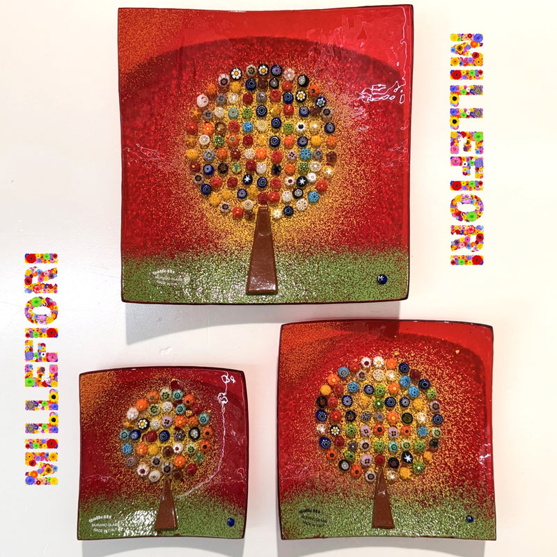 Tree of Life Plates Set – Murano Glass (Set of 3)
