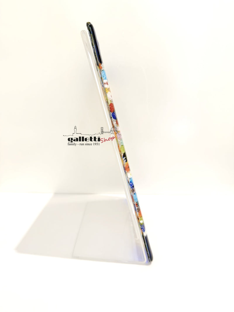 Blue edges Murano Glass Picture Frame “Colorful Murrine”