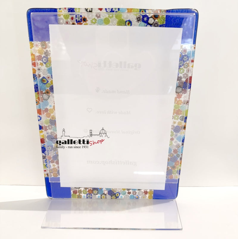 Blue Murano Glass Picture Frame – Colorful Murrine