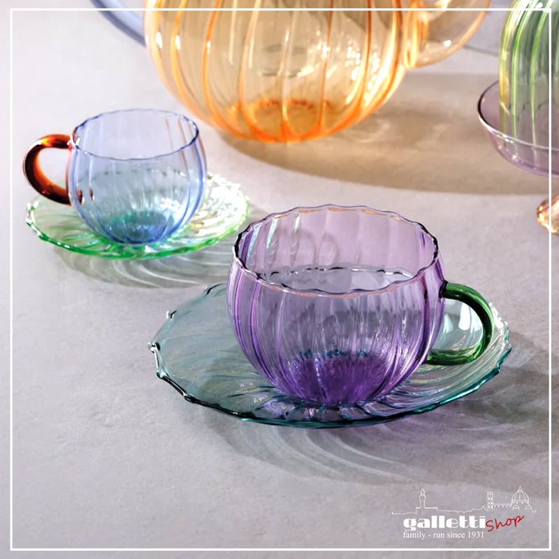 Loto Collection – Espresso Cup & Saucer Set (Set of 2) – Borosilicate Glass