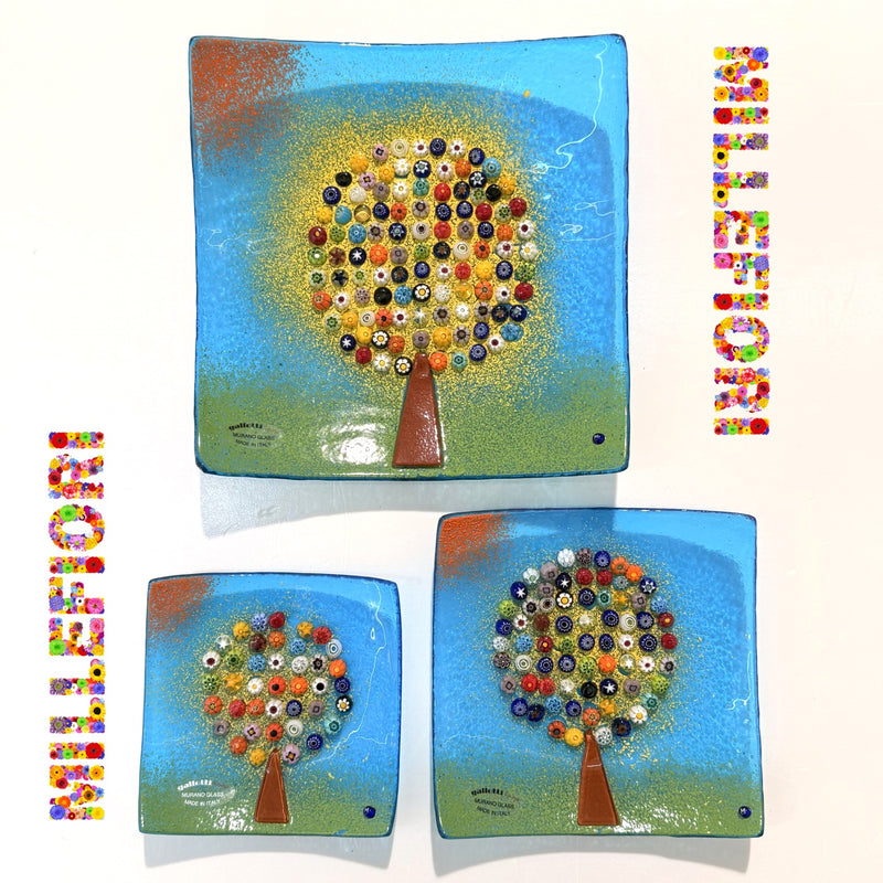 Tree of Life Plates Set – Murano Glass (Set of 3)