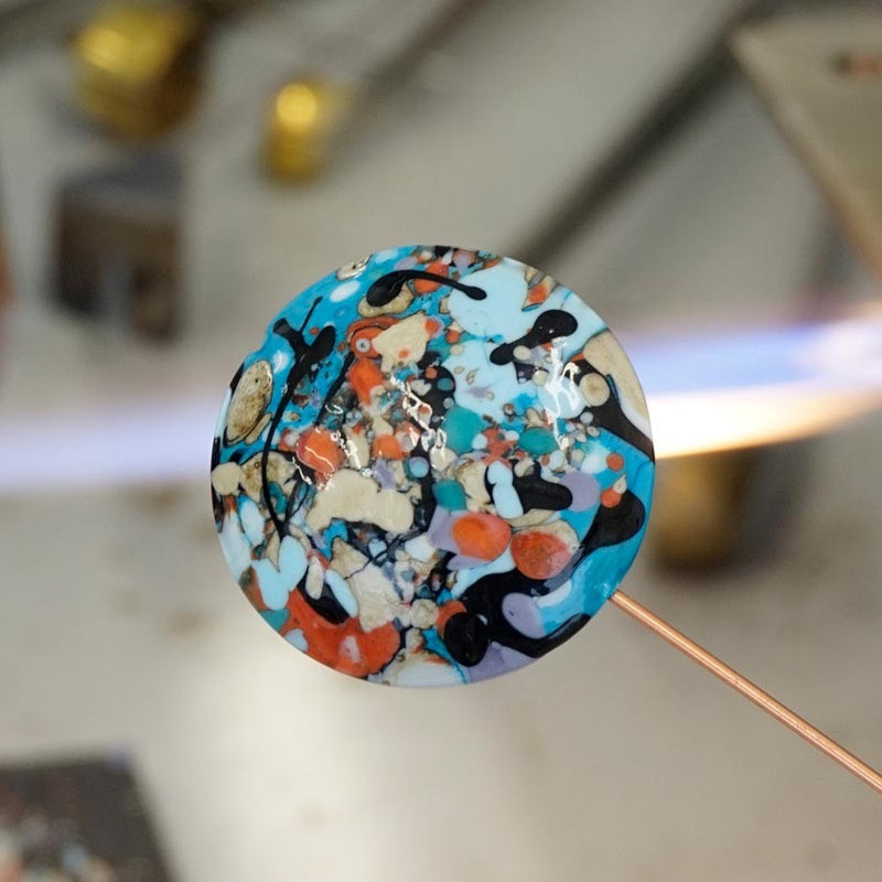 Murano glass D&T earrings - Pollock