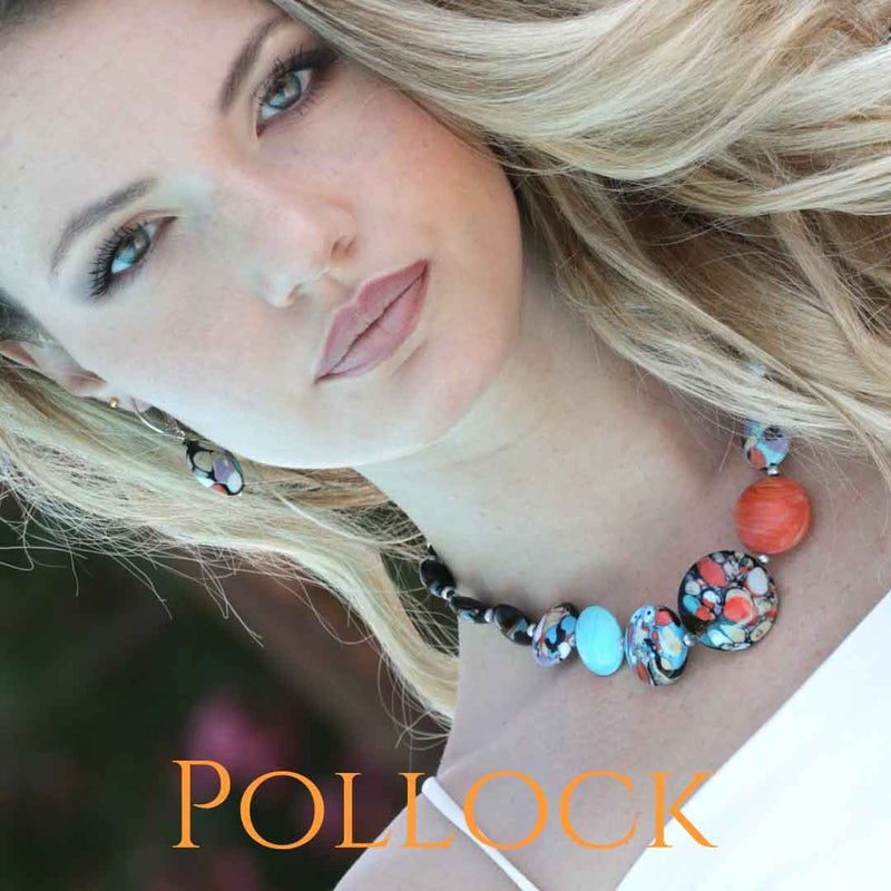 Murano glass D&T Necklace - Pollock Top