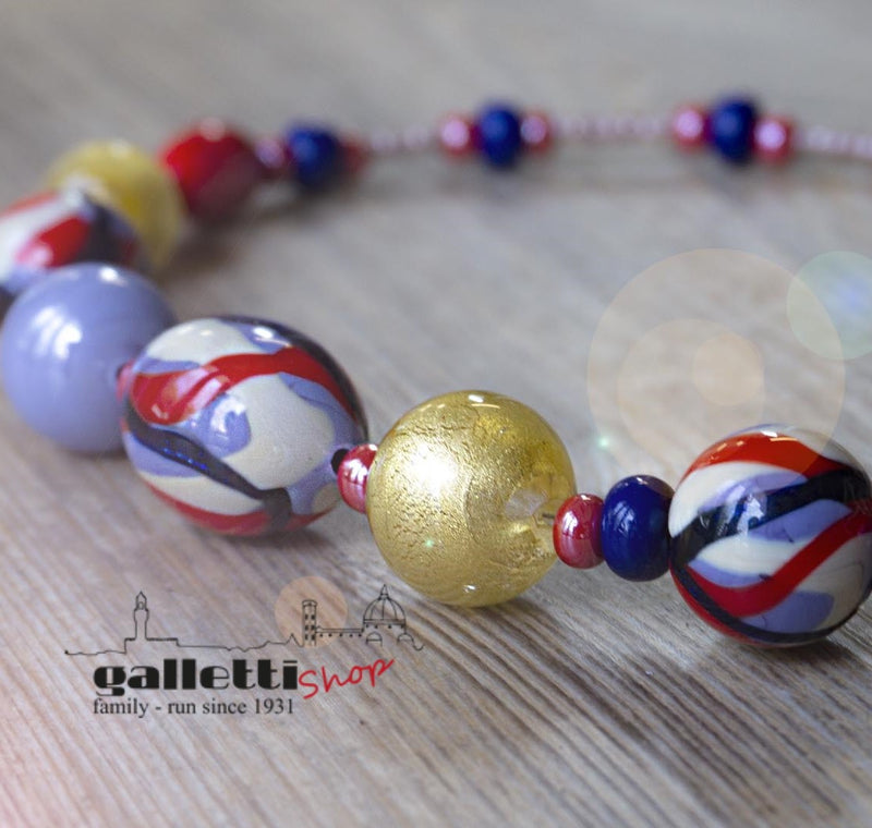 Murano glass D&T Necklace 1 - Botero