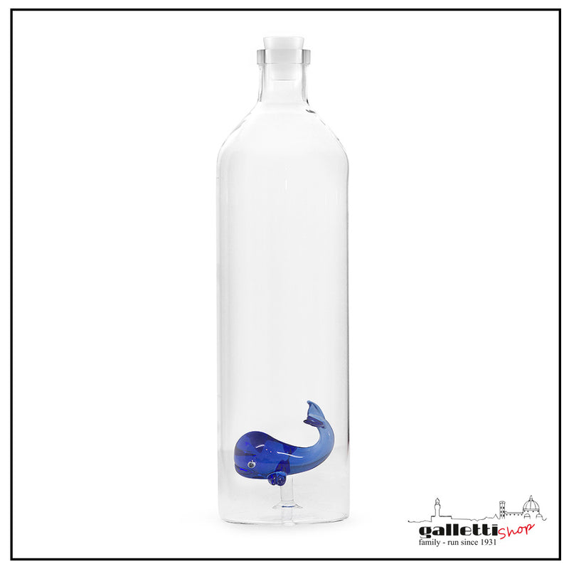 Blue whale bottle - Borosilicate glass