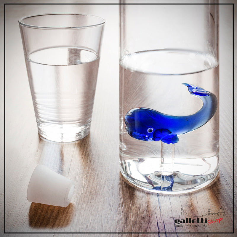 Blue whale bottle - Borosilicate glass