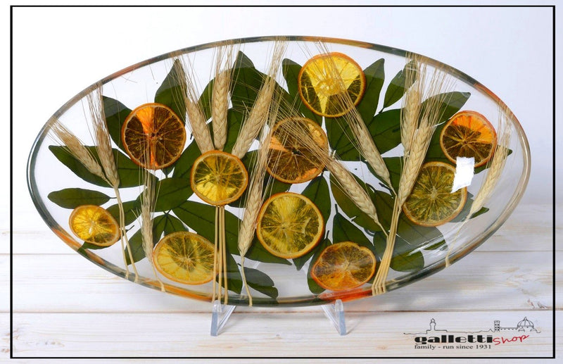 Oval Centerpiece Wheat and Orange Collection - Riccardo Marzi