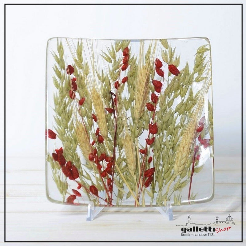 Square Centerpiece Wheat in Red Collection - Riccardo Marzi