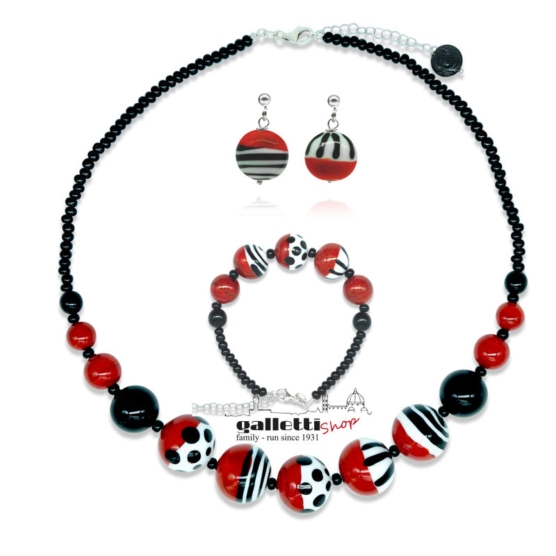 Murano glass D&T Parure - Graphic